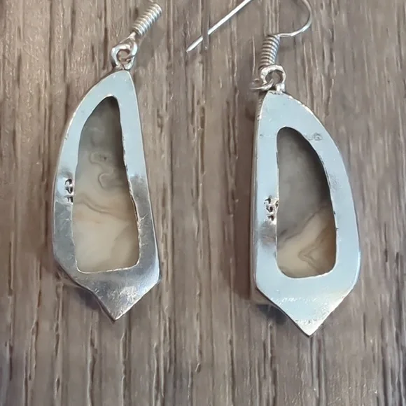 Crazy Lace Agate Gemstone Earrings - Picture 5 of 6